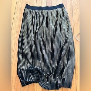 Vero Moda Metallic Pleated Midi Skirt, WM